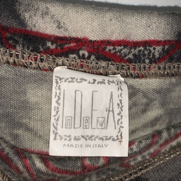 New Idea Vintage Red Black Floral Wool Maxi Skirt - Picture 5 of 7